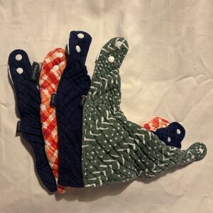 4-Piece Set of Bebe Au Lait Muslin Boy Bandana Bibs - VVGUC